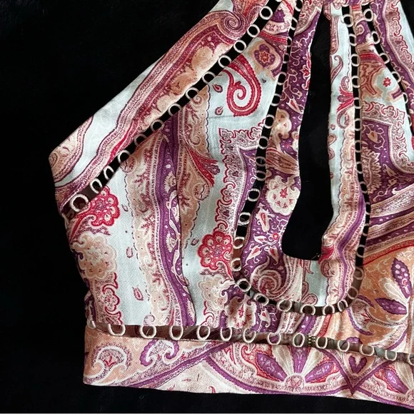 Zimmermann Paisley Halter Crop Top - Picture 11 of 15